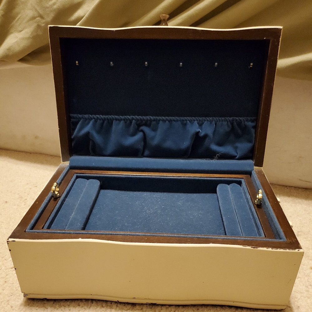 Refurbished Cherry Wood Jewelry Chest by Eureka MF